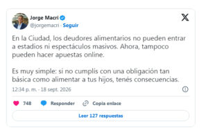 RESTRINGEN APUESTAS ONLINE A QUIENES ADEUDAN LA CUOTA ALIMENTARIA